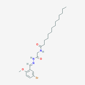 molecular formula C24H38BrN3O3 B12019963 N-[2-[(2E)-2-[(5-bromo-2-methoxyphenyl)methylidene]hydrazinyl]-2-oxoethyl]tetradecanamide 