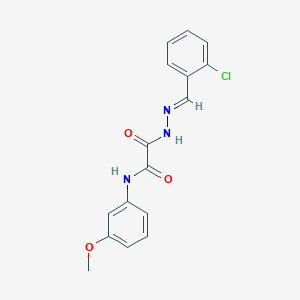 molecular formula C16H14ClN3O3 B12019980 2-(2-(2-Chlorobenzylidene)hydrazino)-N-(3-methoxyphenyl)-2-oxoacetamide CAS No. 357267-42-6