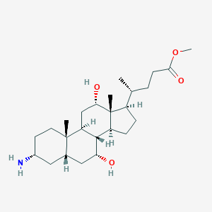 molecular formula C25H43NO4 B120200 (3a,5b,7a,12a)-3-Amino-7,12-dihydroxycholan-24-oic acid methyl ester CAS No. 142975-31-3