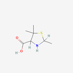 molecular formula C7H13NO2S B1202004 2,5,5-trimethyl-1,3-thiazolidine-4-carboxylic Acid CAS No. 18455-58-8