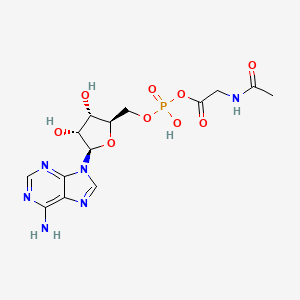 molecular formula C14H19N6O9P B1202005 N-Acetylglycyladenylate anhydride CAS No. 41093-67-8
