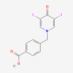 molecular formula C13H9I2NO3 B1202009 (3,5-Diiodo-4-pyridone)-N-4-toluyl acid CAS No. 65675-40-3