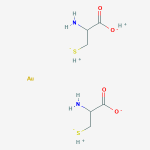 molecular formula C6H13AuN2O4S2- B1202011 Bis(L-cysteinato)gold(I) CAS No. 71547-19-8