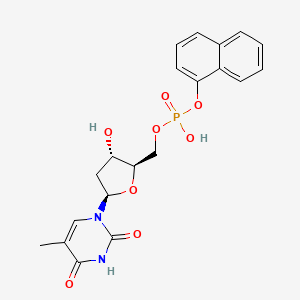molecular formula C20H21N2O8P B1202018 1-Naphthyl ester 5'-methylthymidylic acid CAS No. 60091-21-6