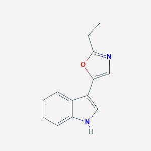 molecular formula C13H12N2O B120202 1H-Indole, 3-(2-ethyl-5-oxazolyl)- CAS No. 146426-35-9