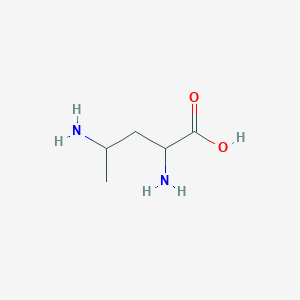 molecular formula C5H12N2O2 B1202047 2,4-Diaminopentanoic acid 
