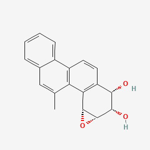 molecular formula C19H16O3 B1202070 trans-1,2-Dihydroxy-anti-3,4-epoxy-1,2,3,4-tetrahydro-5-methylchrysene CAS No. 97170-07-5