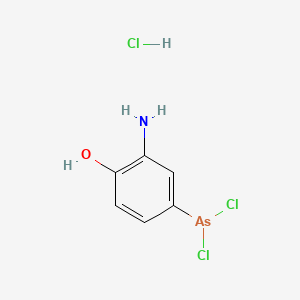 molecular formula C6H7AsCl3NO B1202079 Dichlorophenarsine hydrochloride CAS No. 536-29-8