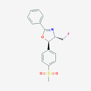 molecular formula C17H16FNO3S B120208 (4S,5R)-4-(Fluoromethyl)-4,5-dihydro-5-[4-(methylsulfonyl)phenyl]-2-phenyloxazole CAS No. 126428-97-5