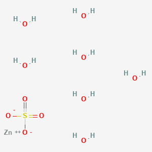 molecular formula ZnSO4. 7H2O<br>H14O11SZn B1202081 硫酸锌七水合物 CAS No. 7446-20-0