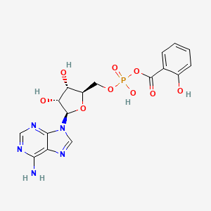 molecular formula C17H18N5O9P B1202093 2-hydroxybenzoyl-AMP 