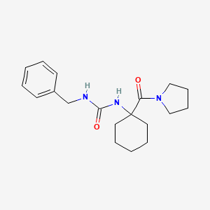 molecular formula C19H27N3O2 B1202098 1-[1-[Oxo(1-pyrrolidinyl)methyl]cyclohexyl]-3-(phenylmethyl)urea 