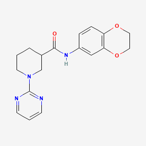 N-(2,3-dihydro-1,4-benzodioxin-6-yl)-1-(2-pyrimidinyl)-3-piperidinecarboxamide