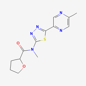 N-methyl-N-[5-(5-methyl-2-pyrazinyl)-1,3,4-thiadiazol-2-yl]-2-oxolanecarboxamide