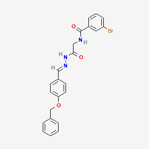 molecular formula C23H20BrN3O3 B12021065 N-(2-(2-(4-(Benzyloxy)benzylidene)hydrazino)-2-oxoethyl)-3-bromobenzamide CAS No. 769155-94-4