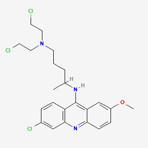molecular formula C23H30Cl5N3O B1202113 1,4-Pentanediamine, N1,N1-bis(2-chloroethyl)-N4-(6-chloro-2-methoxy-9-acridinyl)- CAS No. 64046-79-3