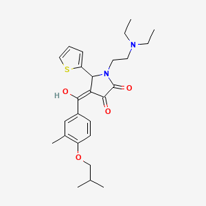 molecular formula C26H34N2O4S B12021203 1-[2-(diethylamino)ethyl]-3-hydroxy-4-(4-isobutoxy-3-methylbenzoyl)-5-(2-thienyl)-1,5-dihydro-2H-pyrrol-2-one 