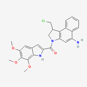 [5-amino-1-(chloromethyl)-1,2-dihydrobenzo[e]indol-3-yl]-(5,6,7-trimethoxy-1H-indol-2-yl)methanone