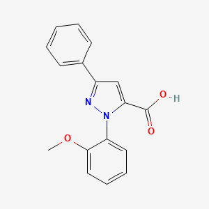 molecular formula C17H14N2O3 B12021543 1-(2-Methoxyphenyl)-3-phenyl-1H-pyrazole-5-carboxylic acid 