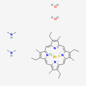 N-methylmethanamine;rhodium(3+);2,7,12,17-tetraethyl-3,8,13,18-tetramethylporphyrin-22,23-diide;chloride;dihydrate