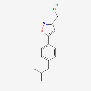 molecular formula C14H17NO2 B12021562 (5-(4-Isobutylphenyl)isoxazol-3-YL)methanol CAS No. 763109-44-0
