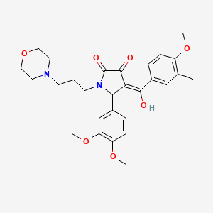 molecular formula C29H36N2O7 B12021591 5-(4-ethoxy-3-methoxyphenyl)-3-hydroxy-4-(4-methoxy-3-methylbenzoyl)-1-[3-(4-morpholinyl)propyl]-1,5-dihydro-2H-pyrrol-2-one 