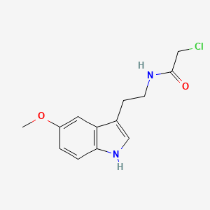 molecular formula C13H15ClN2O2 B1202164 2-Chloro-N-[2-(5-methoxy-1H-indol-3-yl)ethyl]acetamide CAS No. 21424-91-9