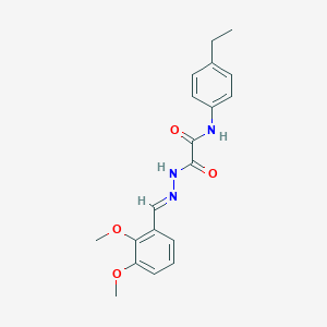 molecular formula C19H21N3O4 B12021677 2-[(2E)-2-(2,3-dimethoxybenzylidene)hydrazinyl]-N-(4-ethylphenyl)-2-oxoacetamide CAS No. 681015-97-4