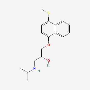 molecular formula C17H23NO2S B1202171 4'-Methylthiopropranolol CAS No. 73315-35-2