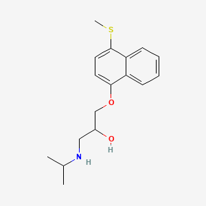 molecular formula C17H23NO2S B1202171 2-Propanol, 1-((1-methylethyl)amino)-3-((4-(methylthio)-1-naphthalenyl)oxy)- CAS No. 73315-35-2