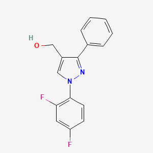 molecular formula C16H12F2N2O B12021715 (1-(2,4-Difluorophenyl)-3-phenyl-1H-pyrazol-4-YL)methanol 