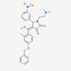 molecular formula C29H29N3O6 B12021736 4-(4-(Benzyloxy)-2-methylbenzoyl)-1-(2-(dimethylamino)ethyl)-3-hydroxy-5-(3-nitrophenyl)-1H-pyrrol-2(5H)-one 
