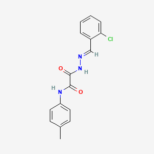 molecular formula C16H14ClN3O2 B12021797 2-(2-(2-Chlorobenzylidene)hydrazino)-N-(4-methylphenyl)-2-oxoacetamide CAS No. 357207-69-3