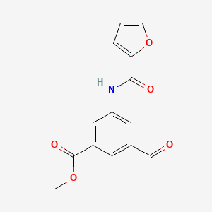 molecular formula C15H13NO5 B12021893 Methyl 3-acetyl-5-(2-furoylamino)benzoate 