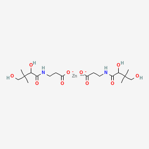 molecular formula C18H32N2O10Zn B1202190 Zinc pantothenate CAS No. 65979-81-9
