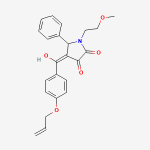 molecular formula C23H23NO5 B12021907 4-(4-(Allyloxy)benzoyl)-3-HO-1-(2-methoxyethyl)-5-PH-1,5-dihydro-2H-pyrrol-2-one CAS No. 618077-30-8