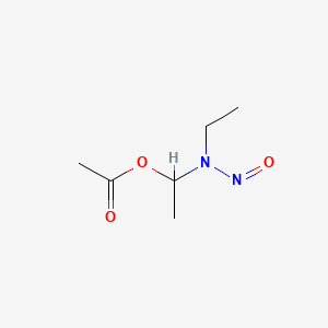 molecular formula C6H12N2O3 B1202192 1-[Ethyl(nitroso)amino]ethyl acetate CAS No. 58431-24-6