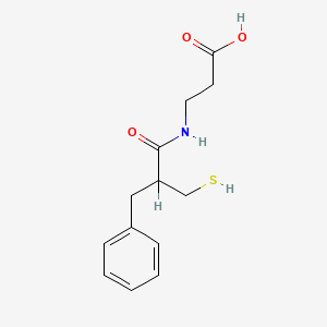 molecular formula C13H17NO3S B1202196 3-[(2-Benzyl-3-sulfanylpropanoyl)amino]propanoic acid CAS No. 100845-83-8