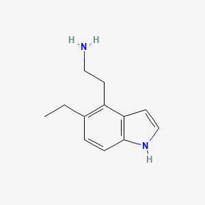 molecular formula C12H16N2 B1202201 1H-Indole-4-ethanamine, 5-ethyl- CAS No. 68643-22-1