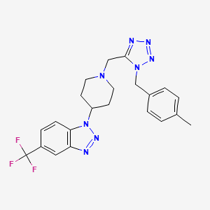1-[1-[[1-[(4-Methylphenyl)methyl]-5-tetrazolyl]methyl]-4-piperidinyl]-5-(trifluoromethyl)benzotriazole
