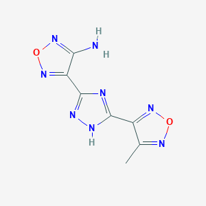 4-[5-(4-methyl-1,2,5-oxadiazol-3-yl)-1H-1,2,4-triazol-3-yl]-1,2,5-oxadiazol-3-amine