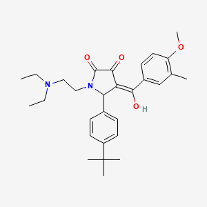 molecular formula C29H38N2O4 B12022271 5-(4-tert-butylphenyl)-1-[2-(diethylamino)ethyl]-3-hydroxy-4-(4-methoxy-3-methylbenzoyl)-1,5-dihydro-2H-pyrrol-2-one 