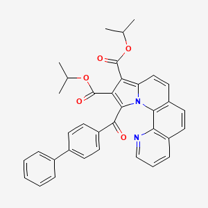 molecular formula C36H30N2O5 B12022281 Diisopropyl 11-([1,1'-biphenyl]-4-ylcarbonyl)pyrrolo[1,2-A][1,10]phenanthroline-9,10-dicarboxylate CAS No. 618444-13-6