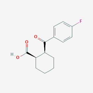 molecular formula C14H15FO3 B120223 (1R,2S)-2-(4-fluorobenzoyl)cyclohexane-1-carboxylic acid CAS No. 154810-33-0