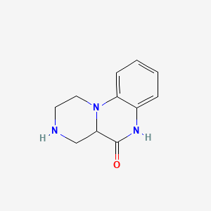 molecular formula C11H13N3O B1202235 1H-Pyrazino(1,2-a)quinoxalin-5(6H)-one, 2,3,4,4a-tetrahydro- CAS No. 75704-19-7