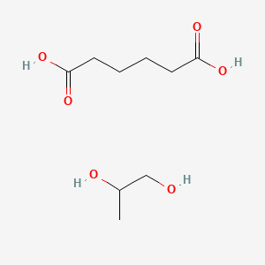 molecular formula C9H18O6 B1202238 Hexanedioic acid, polymer with 1,2-propanediol CAS No. 25101-03-5