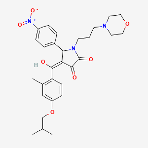 molecular formula C29H35N3O7 B12022463 3-Hydroxy-4-(4-isobutoxy-2-methylbenzoyl)-1-[3-(4-morpholinyl)propyl]-5-(4-nitrophenyl)-1,5-dihydro-2H-pyrrol-2-one 