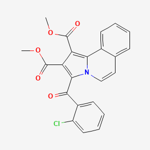 molecular formula C23H16ClNO5 B12022465 Dimethyl 3-(2-chlorobenzoyl)pyrrolo(2,1-A)isoquinoline-1,2-dicarboxylate CAS No. 618443-45-1