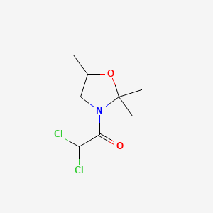 molecular formula C8H13Cl2NO2 B1202250 2,2,5-Trimethyl-3-dichloroacetyl-1,3-oxazolidine CAS No. 52836-31-4