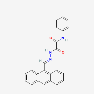 molecular formula C24H19N3O2 B12022545 2-(2-(9-Anthrylmethylene)hydrazino)-N-(4-methylphenyl)-2-oxoacetamide CAS No. 769148-19-8